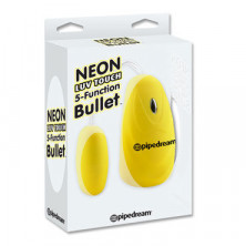 Pipedream Neon 5 Function Bullet, желтый