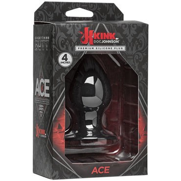 Doc Johnson Kink Ace Silicone Plug 10см, черная