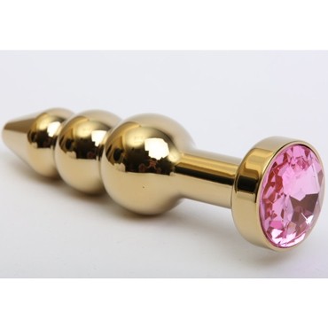 4sexdream Анальная ювелирка елочка, золотой/розовый