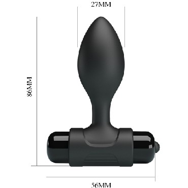 Baile Pretty Love Vibra Butt Plug, черная