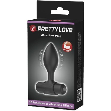 Baile Pretty Love Vibra Butt Plug, черная