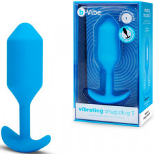 b-Vibe Vibrating Snug Plug 3, голубая