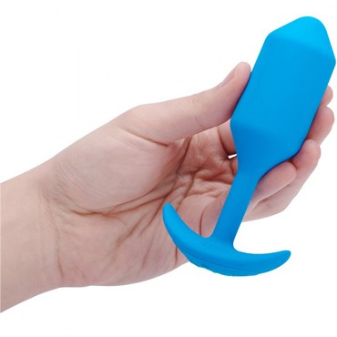 b-Vibe Vibrating Snug Plug 3, голубая