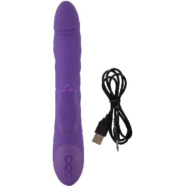 Sweet Smile Thrusting & Rotation Pearl Vibrator, фиолетовый