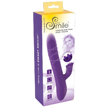 Sweet Smile Thrusting & Rotation Pearl Vibrator, фиолетовый