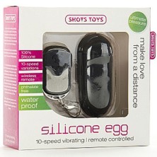 Shots Toys Silicone Remote Controlled Egg, черное