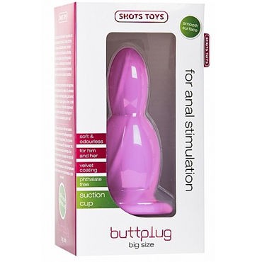 Shots Toys Big Butt plug, розовый