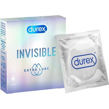 Durex Invisible Extra Lube, 3 шт