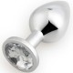 Play Secrets Rosebud Butt Plug Medium, серебристый/прозрачный