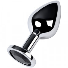 Toyfa Metal Анальный страз М, серебристый/черный