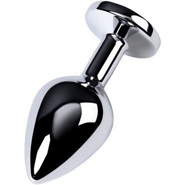 Toyfa Metal Анальный страз М, серебристый/черный