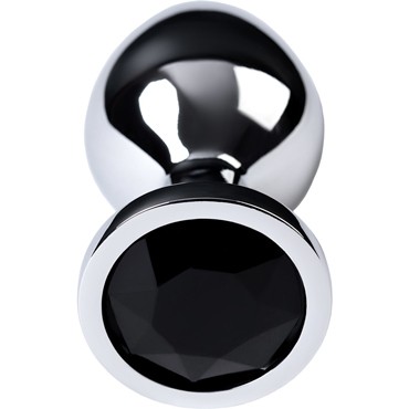 Toyfa Metal Анальный страз М, серебристый/черный