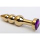 4sexdream Анальная ювелирка елочка, золотой/фиолетовый
