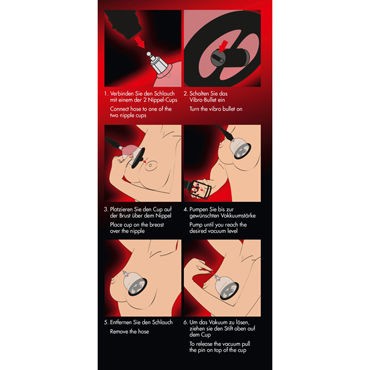 Bad Kitty Vibrating Nipple Cups, черная