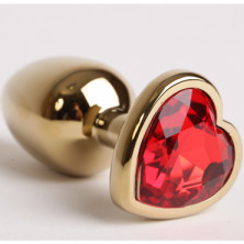 4sexdream Анальная ювелирка Сердце S, золотой/красный