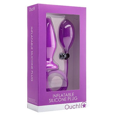 Ouch! Inflatable Silicone Plug, фиолетовая