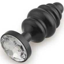 Play Secrets Thread Butt Plug Small, черный/прозрачный