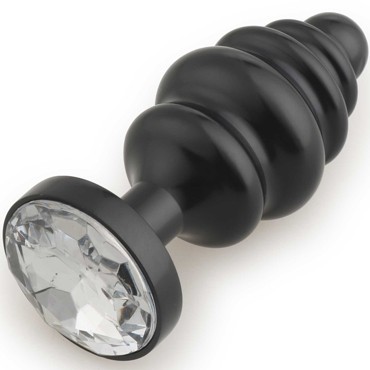 Play Secrets Thread Butt Plug Small, черный/прозрачный