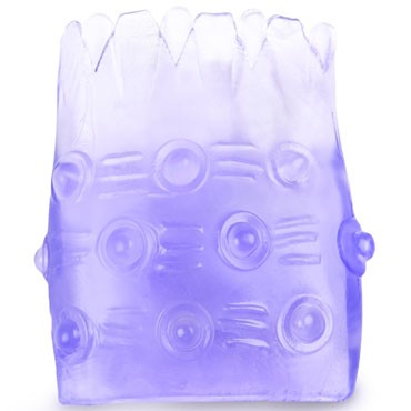 Brazzers Насадка с шариками, ребрышками и лепестками, фиолетовая