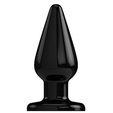 Shots Toys Bottom Line Butt plug Model 2, широкая 13 см черная