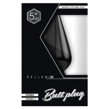 Shots Toys Bottom Line Butt plug Model 2, широкая 13 см черная