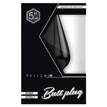 Shots Toys Bottom Line Butt plug Model 2, широкая 13 см черная