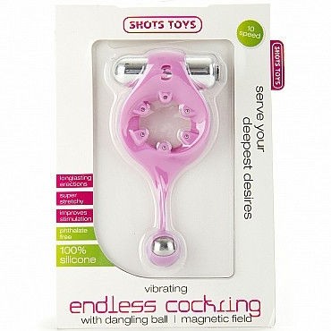 Shots Toys Cockring Magnet, розовый