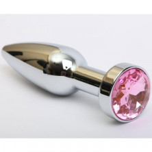 4sexdream Анальная ювелирка вытянутая, серебристый/розовый