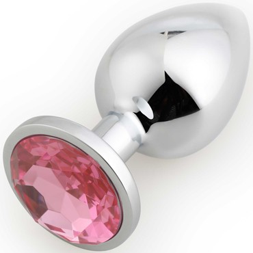Play Secrets Rosebud Butt Plug Large, серебристый/розовый