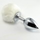 Luxurious Tail Анальная пробка Задорный кролик, белый