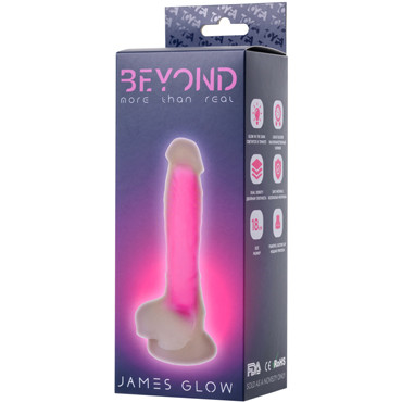 Toyfa Beyond James Glow, прозрачно-розовый