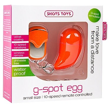 Shots Toys Vibrating G-spot Egg Small, оранжевое