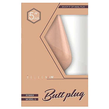 Shots Toys Bottom Line Butt plug Model 2, широкая 13 см телесная