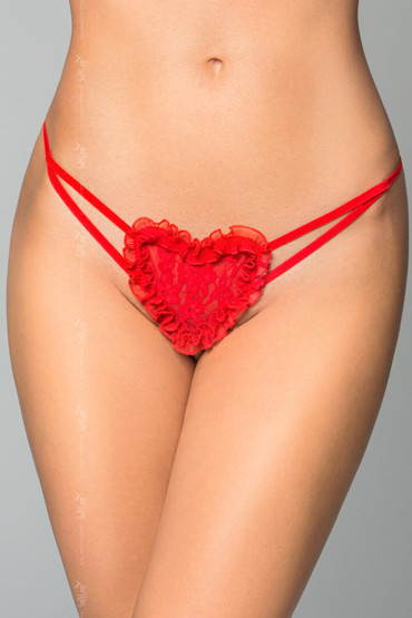 Soft Line Стринги с сердечком, красные