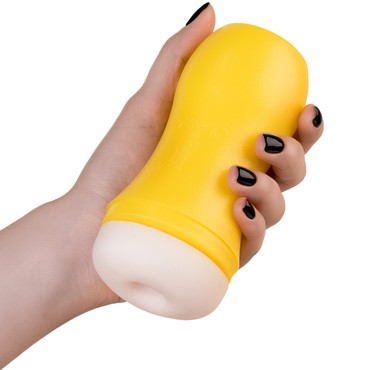 Toyfa A-Toys Masturbator Анус, желтый/телесный