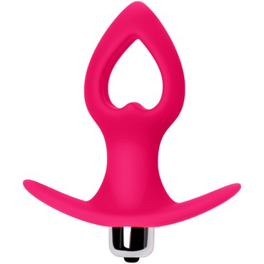 Toyfa POPO Heart Vibrating Plug S, розовая