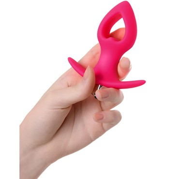 Toyfa POPO Heart Vibrating Plug S, розовая