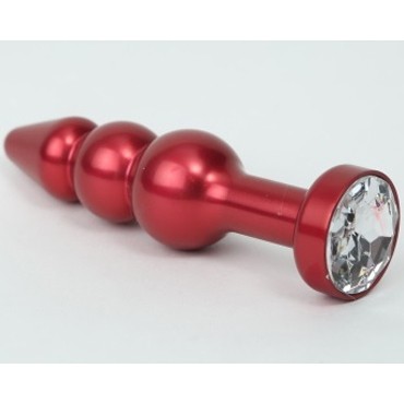4sexdream Анальная ювелирка елочка, красный/прозрачный