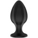 White Label Силиконовая анальная пробка Лучи M, черная