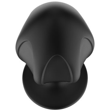 White Label Силиконовая анальная пробка Лучи M, черная