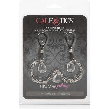 California Exotic Nipple Play Non-Piercing Nipple Chain Jewelry Crystal