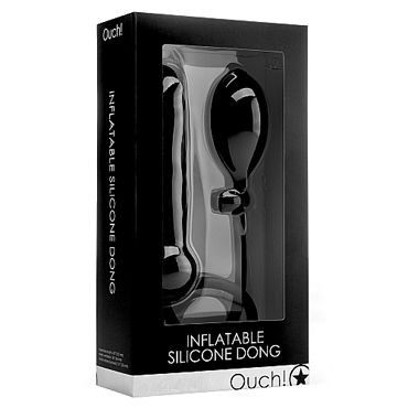 Ouch! Inflatable Silicone Dong, черный