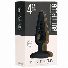 Shots Plug&Play Butt Plug Hollow №3 10см, черная