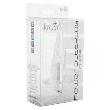 Toy Joy Power Boot Plug, прозрачная