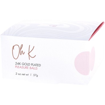 CG Oh K 24K Gold Plated Pleasure Balls, золотые