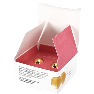 CG Oh K 24K Gold Plated Pleasure Balls, золотые