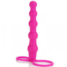 California Exotic Love Rider Beaded Dual Penetrator, розовый