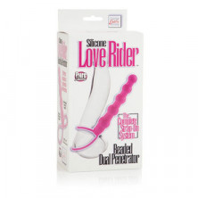 California Exotic Love Rider Beaded Dual Penetrator, розовый