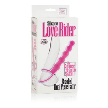 California Exotic Love Rider Beaded Dual Penetrator, розовый