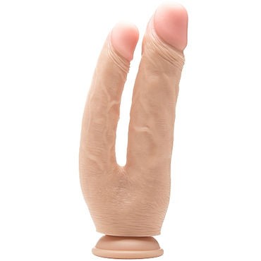 Shots RealRock Realistic Double Cock 10", телесный